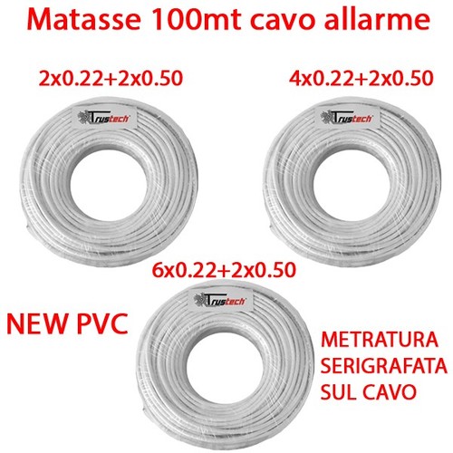 Cavo allarme matasse 100mt cca - cavo,